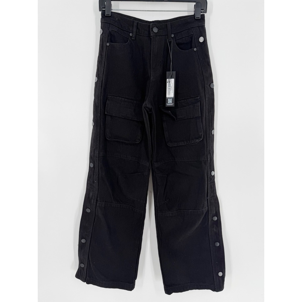 Rockstar Original boys yuri black baggy fit cargo jean